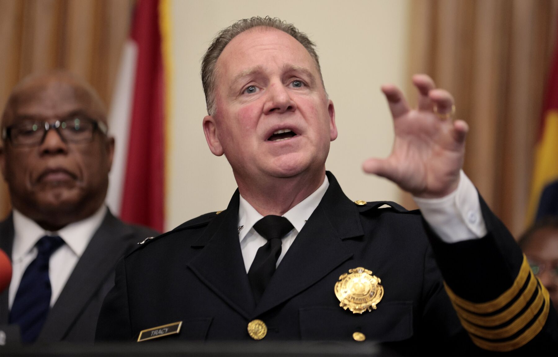 Mayor Jones address 2023 crime reduction on Police Chief Robert Tracy one year anniversary